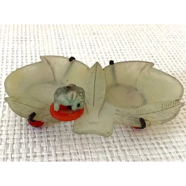 Early 20th Century Antique Carved Jade Dish For Sale - Image 4 of 6