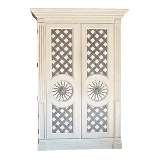 Drexel Heritage Bel Aire Contemporary Modern Light Finish Armoire For Sale