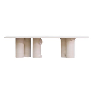 Moulded Mineral Natural White Table by Manufacture Xxi For Sale