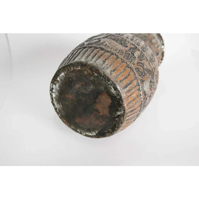 Antique Middle Eastern Islamic Tinned Copper Ewer For Sale - Image 9 of 13