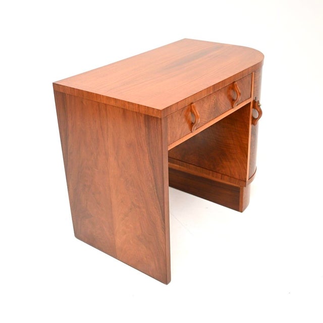 Art Deco Figured Walnut Desk, 1930s For Sale - Image 6 of 14