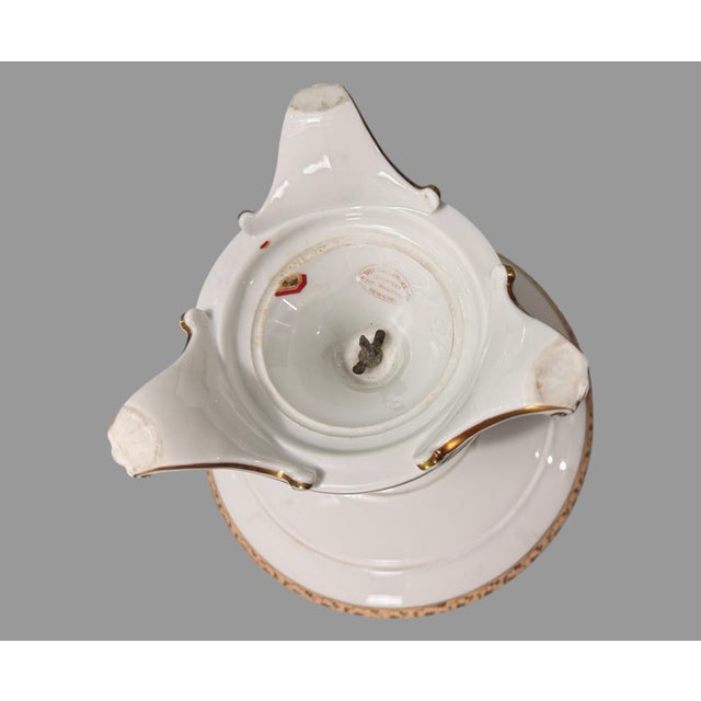 Antique Old Paris 2 Piece Bolted Porcelain Floral Gilt Decorated Compote Serving Dish In very good original condition...