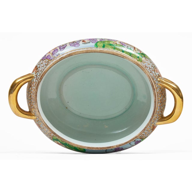 Early 19th Century Chinese Export Covered Tureen and Stand, Qianlong Style For Sale - Image 11 of 13