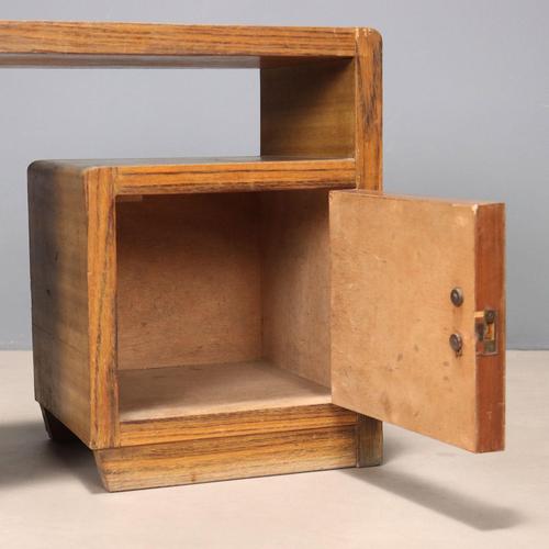 Vintage Bedside Table in Exotic Woods Veneer, 1930s For Sale - Image 3 of 10