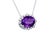 Natural Amethyst Diamond Pendant with Chain 14k W Gold 15.51 TCW Certified For Sale - Image 4 of 9
