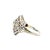 Early 21st Century 18k Solid White Gold Aquamarine & Old Mine Cut Diamond Antique Filigree Ring, Size 4.25 For Sale - Image 5 of 8