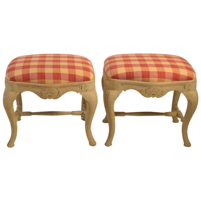 19th Century Swedish Footstools - a Pair For Sale