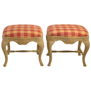 19th Century Swedish Footstools - a Pair
