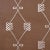 Sample - Schumacher Nicolette Wallpaper in Silver on Brown For Sale