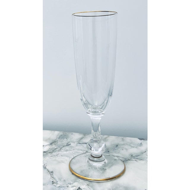 Saint-Louis Saint-Louis Crystal Champagne Glasses For Sale - Image 4 of 12