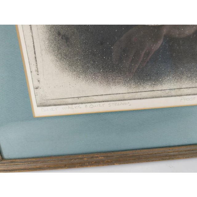 Mid-Century Contemporary Modern Art Abstract Etching Print Signed For Sale - Image 10 of 12