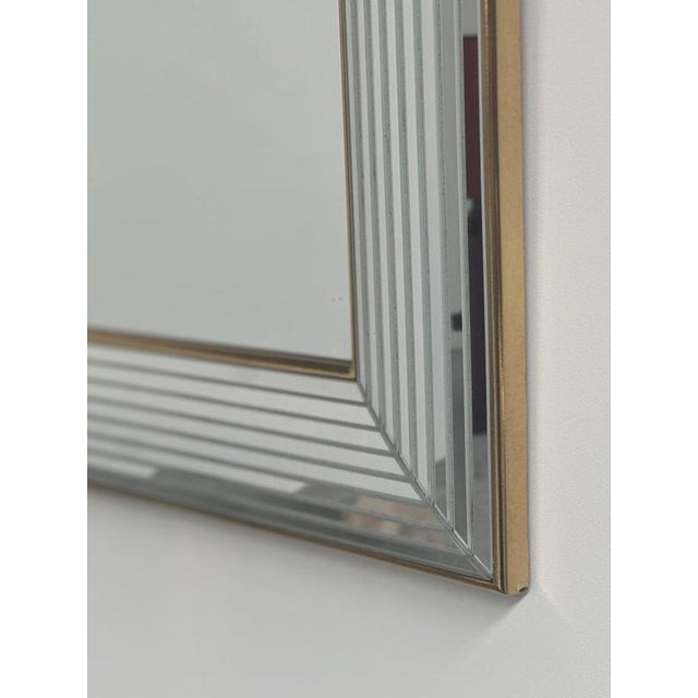 Late 20th Century Vintage Disco Mirror with Layered Bevelled Frame from Deknudt, Belgium, 1970s For Sale - Image 5 of 9
