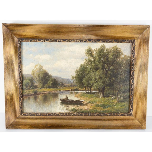 American School Oil Landscape Painting For Sale - Image 10 of 10
