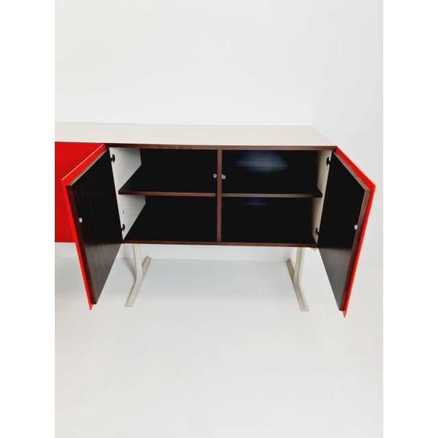 Metal Vintage French DF2000 Sideboard by Raymond Loewy, 1970s For Sale - Image 7 of 18
