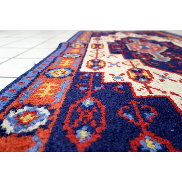 French 1950s, Vintage French Savonnerie Rug 3.1' X 5.8' For Sale - Image 3 of 13