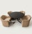 1960s T69 Table by Osvaldo Borsani and Four Wheeled Chairs by Eugenio Gerli for Tecno, 1960s, Set of 5 For Sale - Image 5 of 17