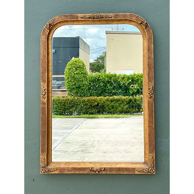 Wood Vintage Ornate Wood Wall Mirror For Sale - Image 7 of 17