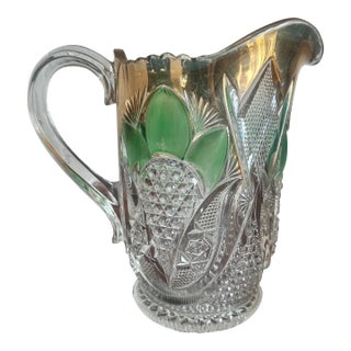 Early 20th Century Early American Pattern Glass Pitcher For Sale