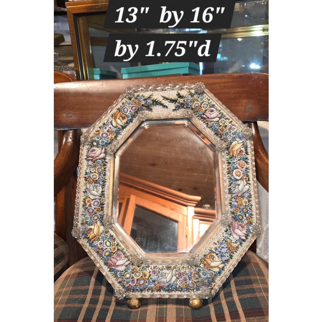 Antique Micromosaic Mirror From Italy For Sale - Image 9 of 15