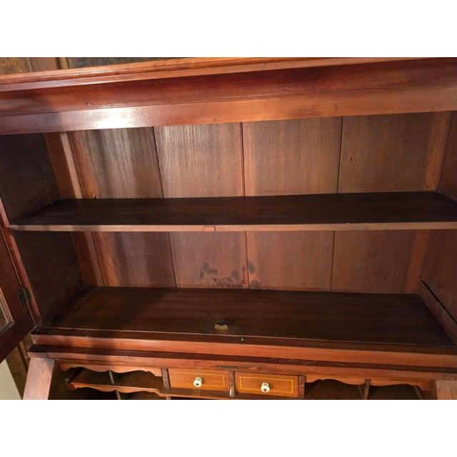 18th Century Early 19th Century Ohio Valley Cherry Secretary Desk With Hidden Compartment For Sale - Image 5 of 18
