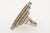 Set in an oxidized sterling silver, an Art Deco style ring with pave`-set diamonds. Diamond weight is .55 carats. Ring...