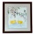 Vintage Folk Art Ducking Watercolor Painting, Framed For Sale