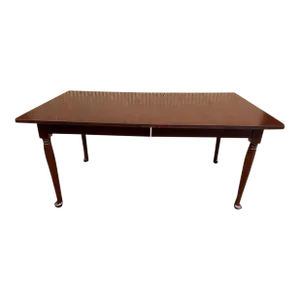 Tom Seely Co Solid Dark Cherry Dining Table With 4 Leaves. High End Furniture
