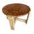 Restored Circular Rattan Side Coffee Table With Koa Wood Top For Sale - Image 11 of 11