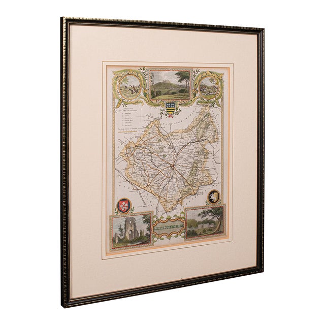 1850's Antique Leicestershire Map For Sale