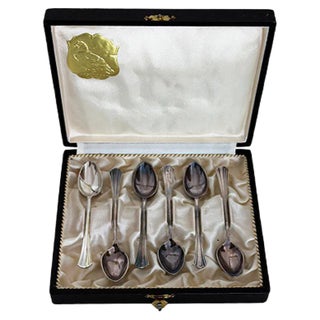 Silvered Mocca Spoons from Argentor Werke, 1950s, Set of 6 For Sale