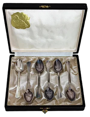 Silvered Mocca Spoons from Argentor Werke, 1950s, Set of 6
