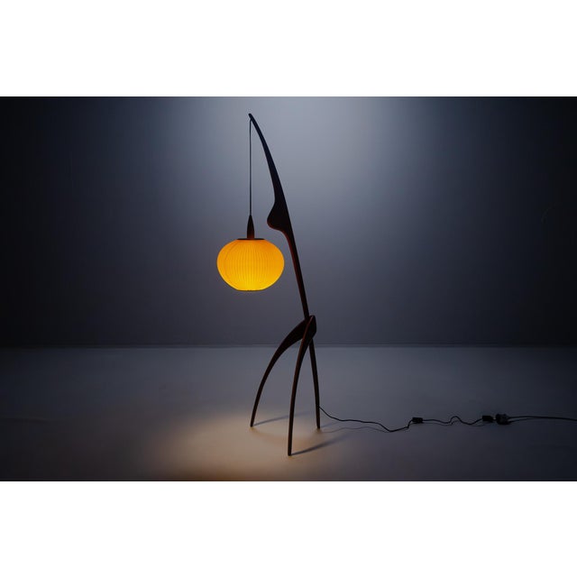Contemporary Vintage French Floor Lamp by Rispal, 1950s For Sale - Image 3 of 18