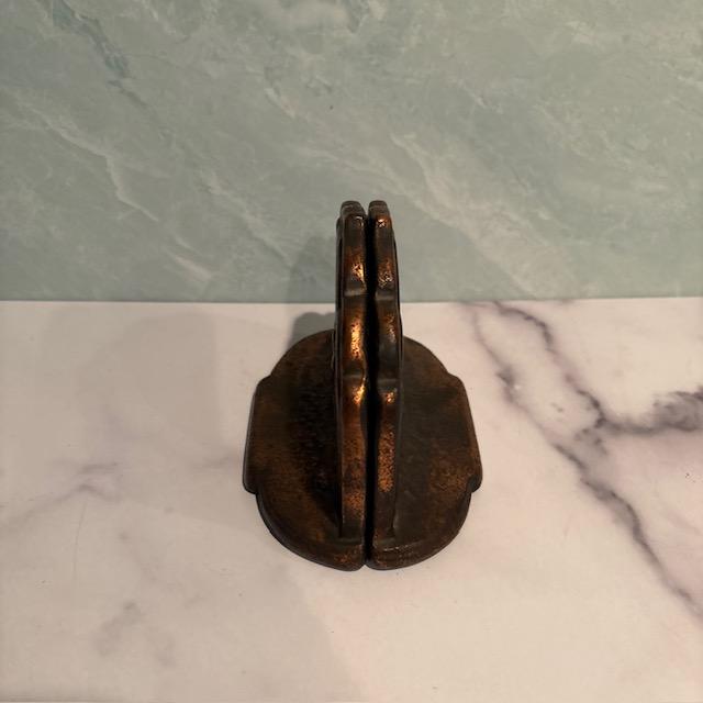 1930s Stratford on Avon England Bronze Bookend Pair, Shakespeare's Home For Sale - Image 4 of 6