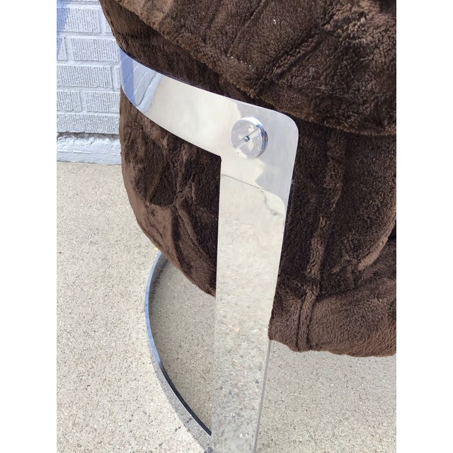 Chocolate Milo Baughman Style Tub Lounge Chairs, Pair, Circa 1970s For Sale - Image 8 of 12