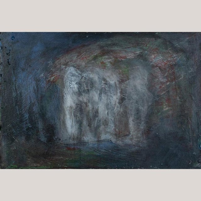 Manuel Rufi Gibert, Abstract Blue and Gray Composition, Oil Painting For Sale - Image 6 of 6