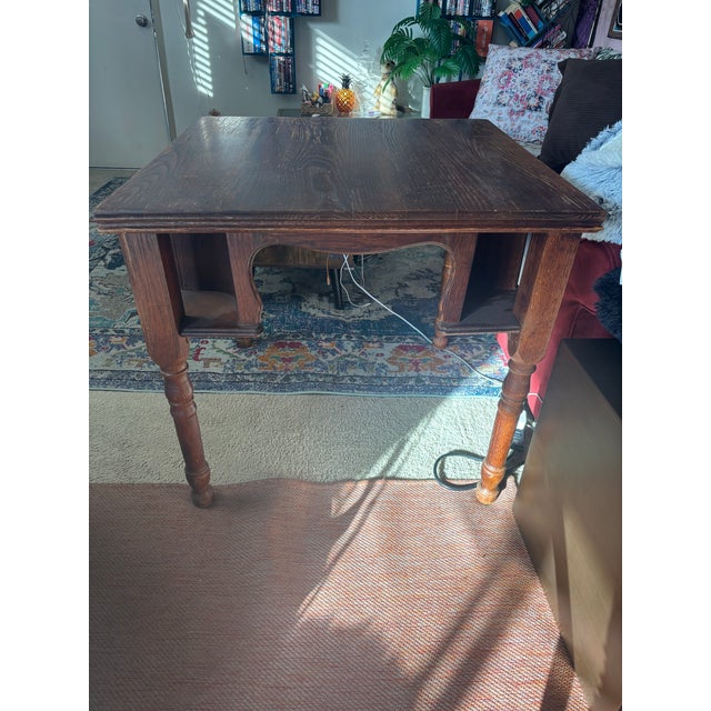 19th Century East Lake Style Solid Wood Tavern/Saloon Game Table With Mug Shelves Circa 1860-90 For Sale - Image 12 of 12