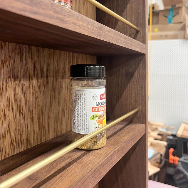 Mid-Century Modern Walnut Spice Rack For Sale - Image 4 of 9