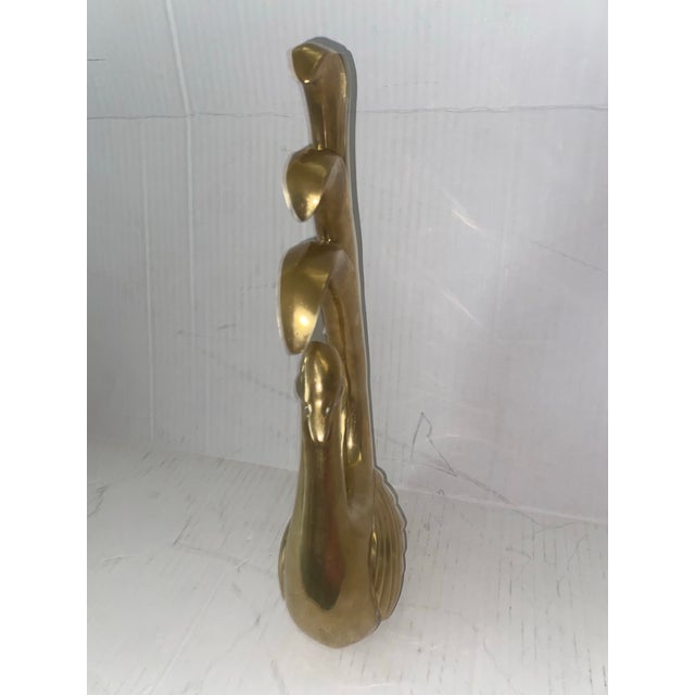 Mid 20th Century Vintage Mid-Century Modern Frederick Cooper Stylized Brass Peacock Sculpture For Sale - Image 5 of 8