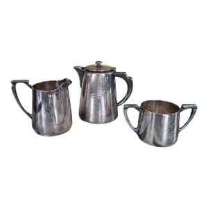 Vintage Beach Hotel Worthing Silver Plate Personal Tea Set