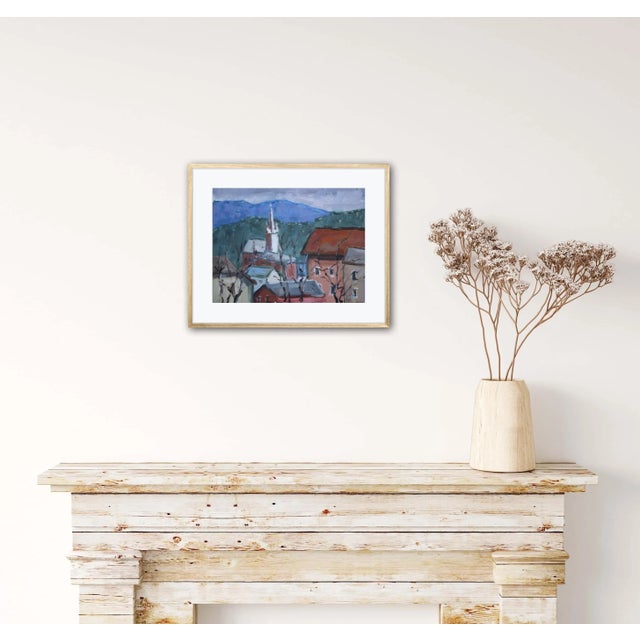 Wood Virginia City, Modern Impressionist Oil Painting For Sale - Image 7 of 7