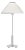 J. Randall Powers by Visual Comfort Signature Hackney 24" Cordless Buffet Lamp in Polished Nickel with Linen Shade For Sale