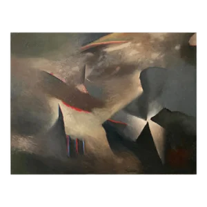 1994 Abstract Oil Painting on Canvas "The Manifestation" Bill Shields Chicago Academy of Fine Art