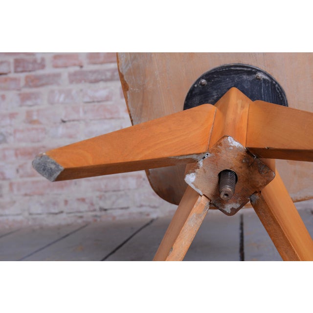 Mid-Century Modern Mid-Century Czech Beech Swivel Chair, 1960s For Sale - Image 3 of 10