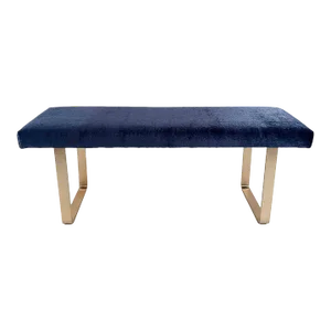 Blue Mohair Miami Bench