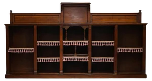 Victorian Gothic Pugin Style Open Bookcase in Walnut