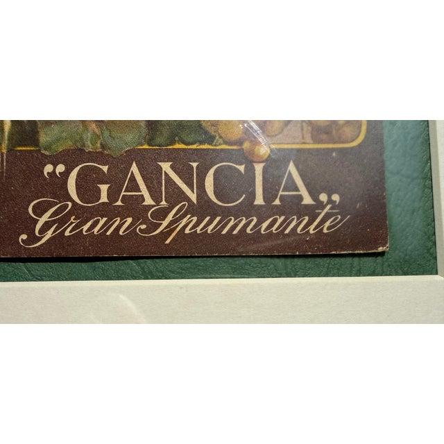 A rare original early-20th-century Italian advertisement for Gancia Gran Spumante, the celebrated sparkling wine of the...