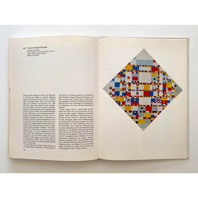 Piet Mondrian Vintage 1971 First Edition Lithograph Print Modernist Large Hardcover Art Book For Sale - Image 12 of 13