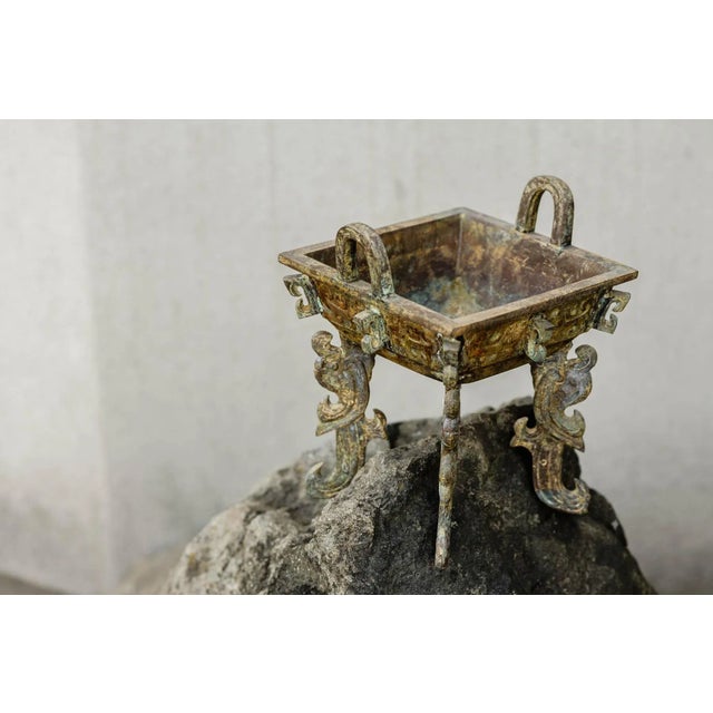 Lawrence & Scott Patinated Tall Incense Burner For Sale In Seattle - Image 6 of 6