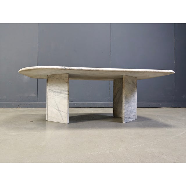 Vintage White Marble Coffee Table, 1970s For Sale - Image 13 of 13