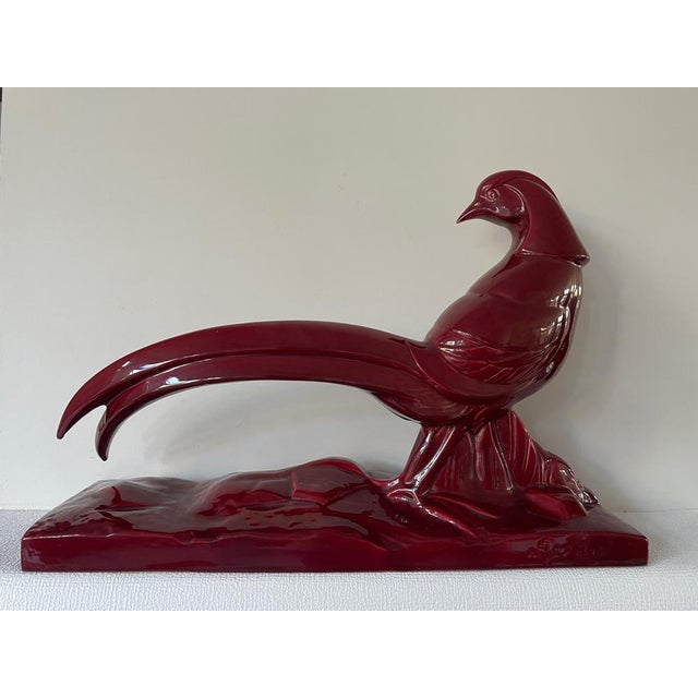 Vintage Art Deco Ceramic Pheasant from Saint Clement, 1930s For Sale - Image 11 of 15